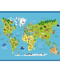 Intrada Speelkleed Wereldkaart 90x120 cm Polyamide