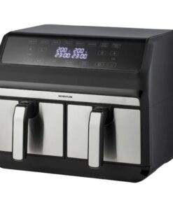 Inventum Hetelucht Friteuse 2x4L 1700W Zwart/RVS