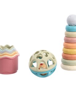 Alternative view of Jipy Bioplastic Giftset Stapeltoren Bad Stapelbekertjes + Speel Ratelbal