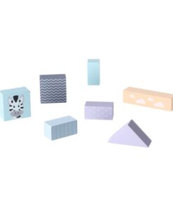 Alternative view of Jipy Houten Blokkenkar met Blokken Paars/Blauw