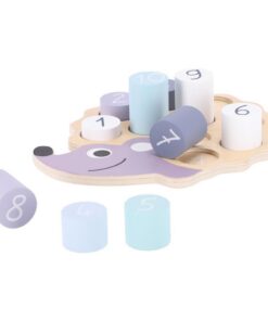 Alternative view of Jipy Houten Legpuzzel Egeltje 10 Stukjes Paars/Blauw