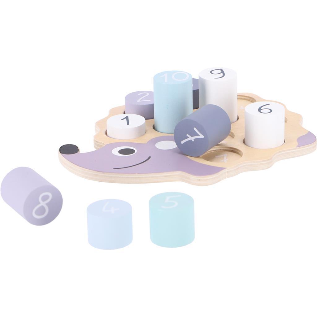 Jipy Houten Legpuzzel Egeltje 10 Stukjes Paars/Blauw - Image 2