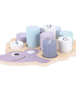 Jipy Houten Legpuzzel Egeltje 10 Stukjes Paars/Blauw