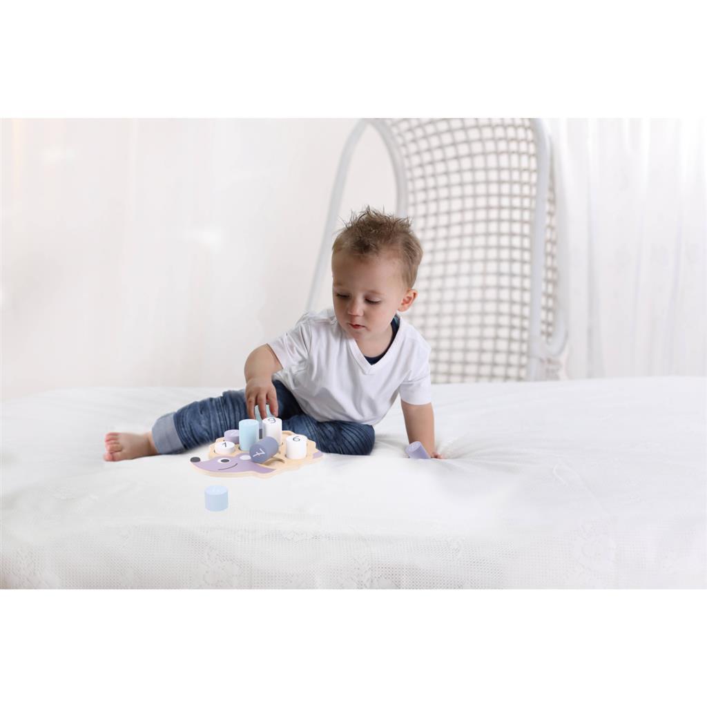 Jipy Houten Legpuzzel Egeltje 10 Stukjes Paars/Blauw - Image 4