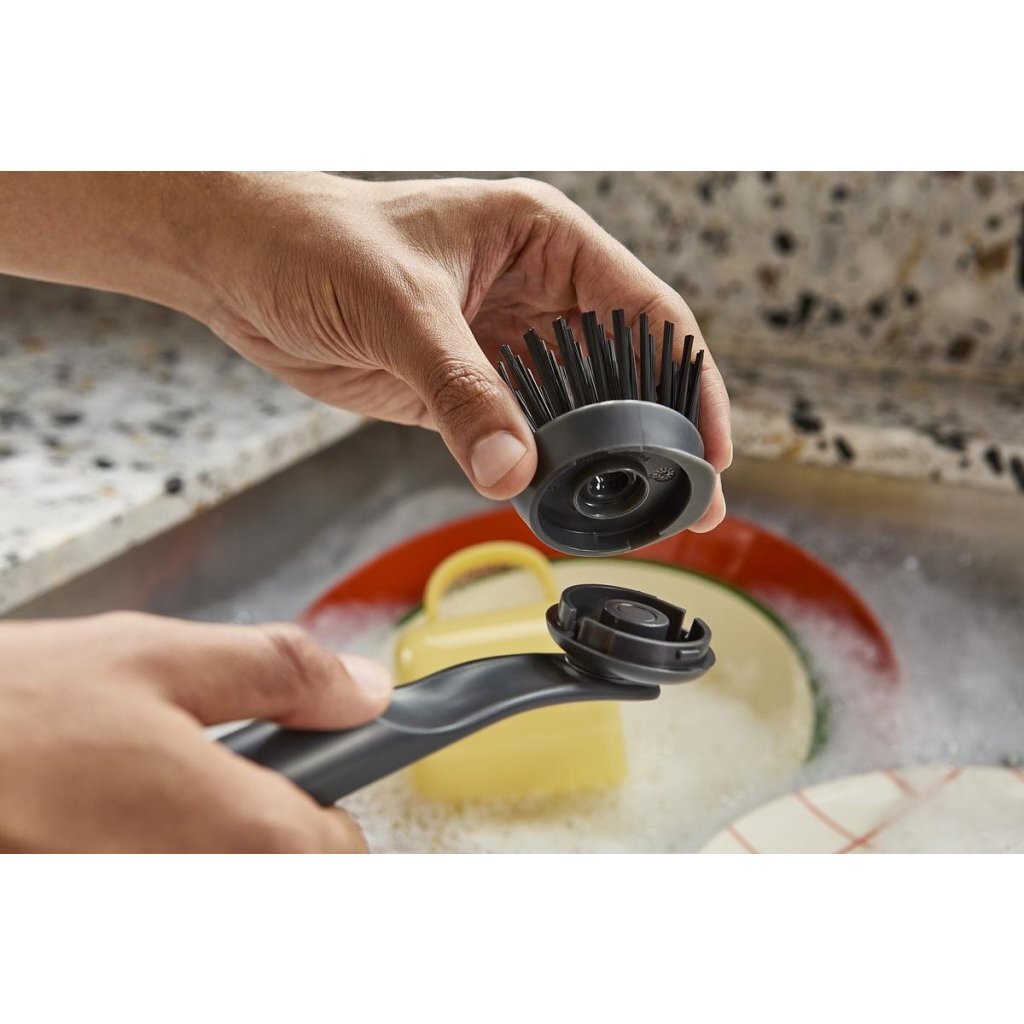 Joseph Joseph SkinTech Afwasborstel + Vervangbare Borstelkop Antraciet - Image 5