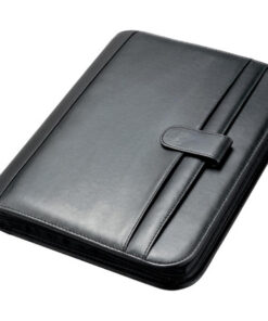 Juscha JU-30040 Conferentiemap Alassio Riccione Kunstleer Finetouch A4 Zwart