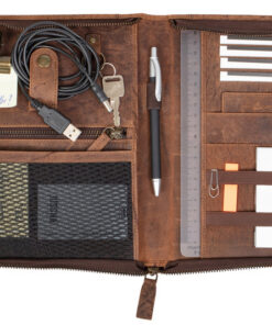 Juscha JU-30121 Organiser Pride And Soul A5 Wick . Bruin Leer.