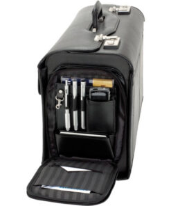 Alternative view of Juscha JU-45057 Pilotenkoffer Alassio Verona Echt Leer Zwart