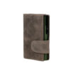 Juscha JU-964306 Pasjeshouder Clicksafe RFID Jachtleer Gri/gro 8 Pasjes Met Opbergvak Voor Muntgeld