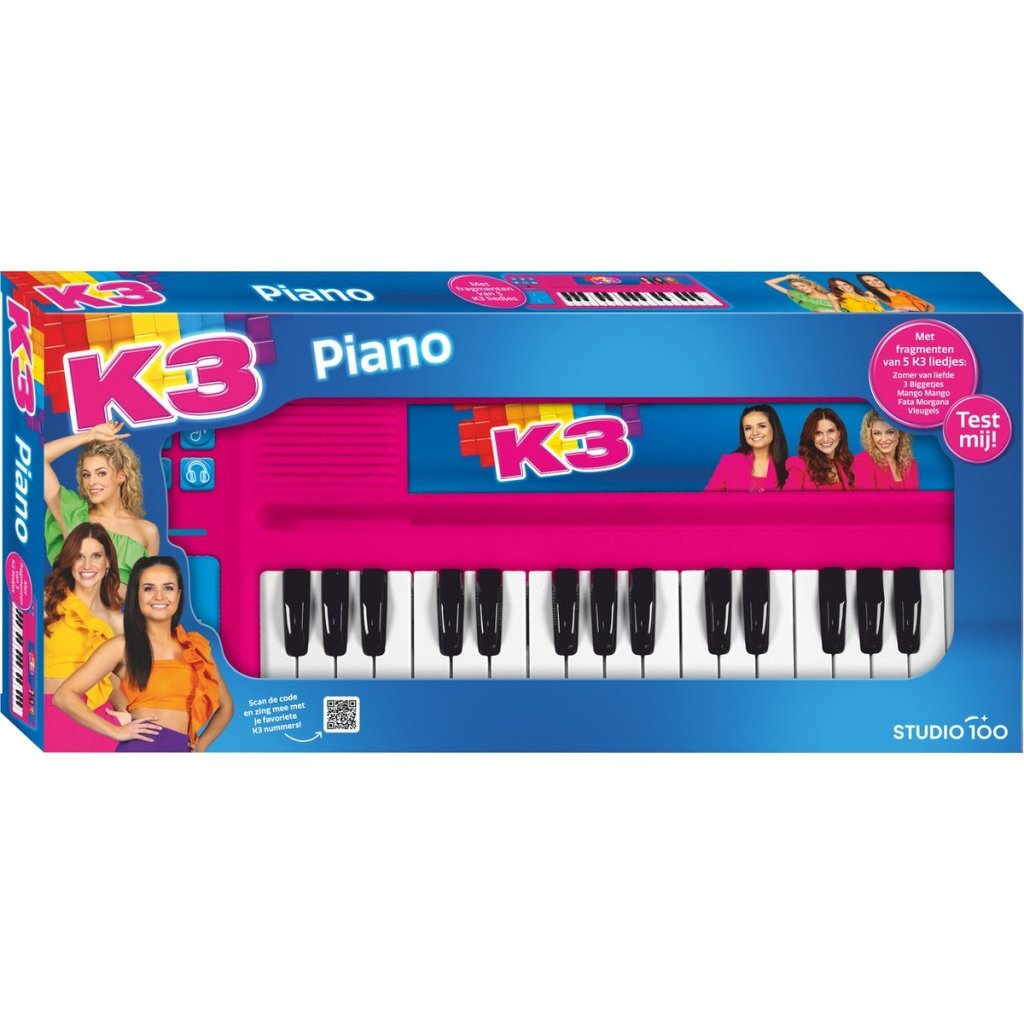 K3 Piano met Drumpad Roze/Blauw - Image 2