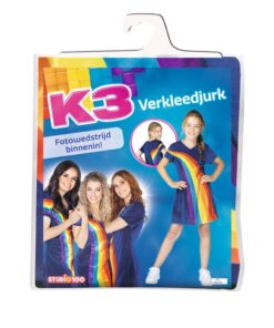 K3 Regenboog Verkleedjurk 9-11 Jaar Blauw