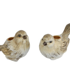 Kandelaar Bird Jack Cr&egrave;me/Bruin Polystone 13