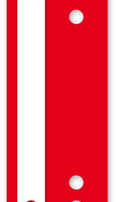 Kangaro 07060-05 Snelhechterstrip A5 2-gaats PP Doos A 100 Stuks Rood