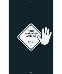 Kangaro Deurmat AFSTAND HOUDEN 90x150cm
