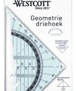 Kangaro K-20837726 Geodriehoek Onbreekbaar 14 cm Transparant
