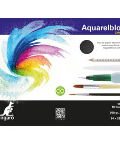Kangaro K-5312 Aquarelblok 32x24 cm 300 Gram 16 Vel Zwart