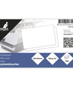 Kangaro K-6101-WI Systeemkaart Blanco 8x13 cm 100 Vel Wit