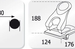 Alternative view of Kangaro K-7202046 Perforator Perfo-60 Zwart