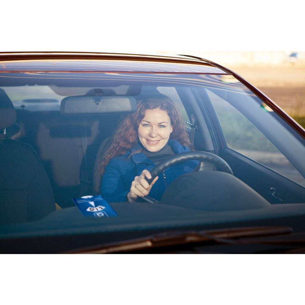 Kangaro Parkeerschijf in Blauwe Kunstlederen Houder - Image 2