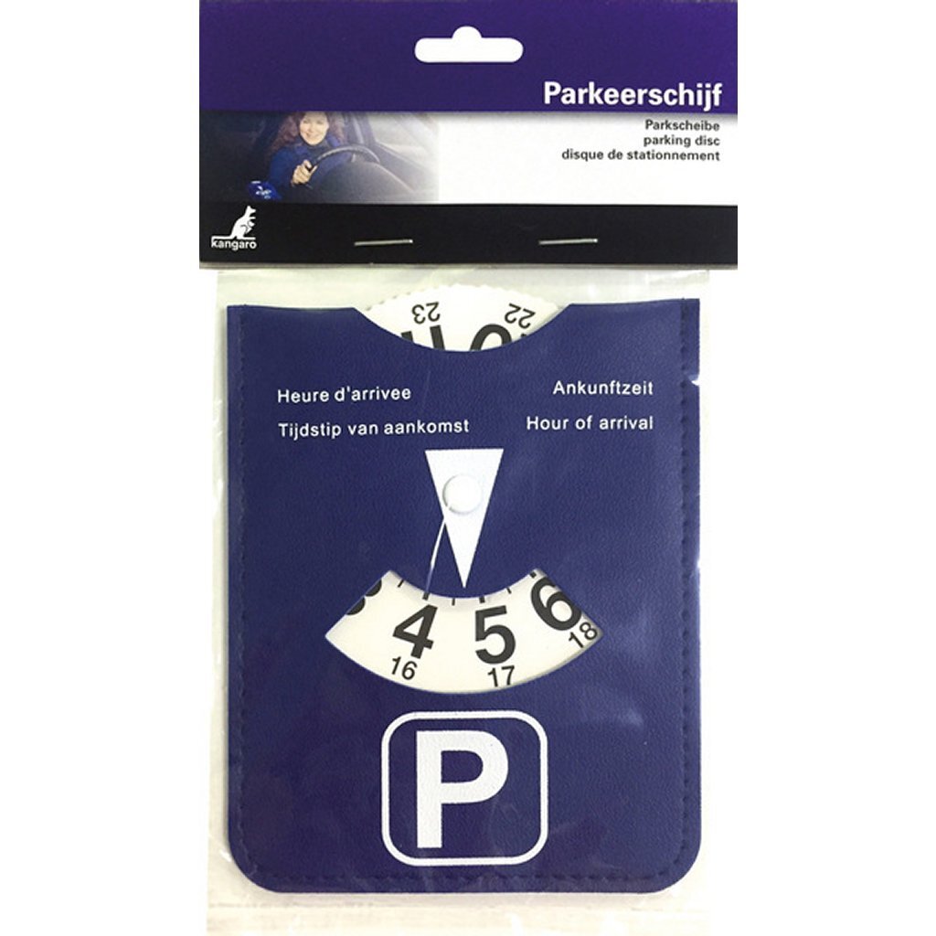 Kangaro Parkeerschijf in Blauwe Kunstlederen Houder - Image 3