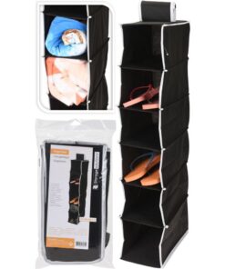 Kast Organizer 15x30x84 cm Zwart