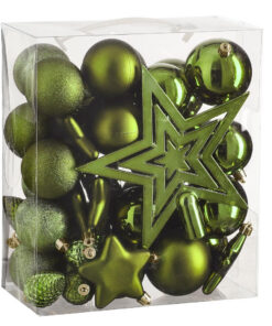 Kerstballen Onbreekbaar 40 Stuks Donkergroen