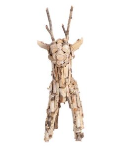 Alternative view of Kerstdecoratie Berkenhouten Rendier 60 cm