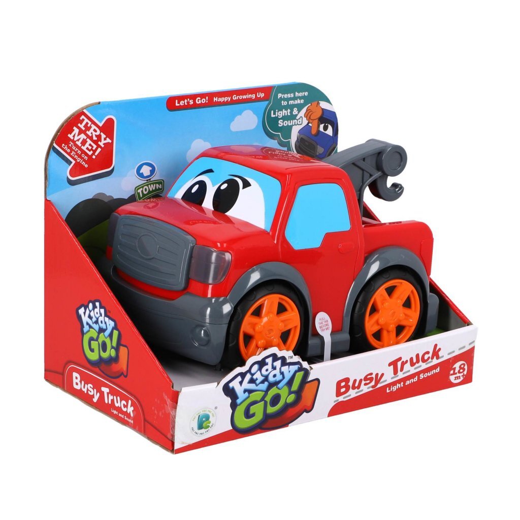 Kiddygo Busy Truck + Licht en Geluid Rood - Image 2