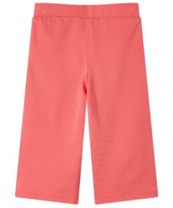 Kinderbroek met wijde pijpen 104 koraalkleurig