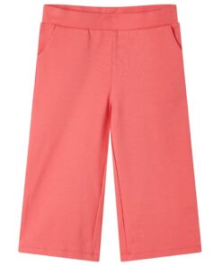 Kinderbroek met wijde pijpen 104 koraalkleurig