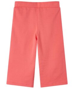 Kinderbroek met wijde pijpen 128 koraalkleurig