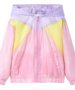 Kinderjas met capuchon en rits 104 meerkleurig