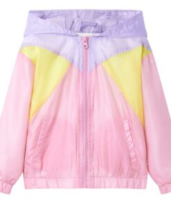 Kinderjas met capuchon en rits 128 meerkleurig