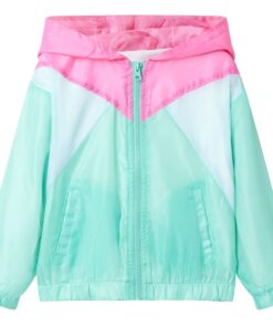 Kinderjas met capuchon en rits 128 meerkleurig