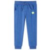 Kinderjoggingbroek 104 gemêleerd blauw