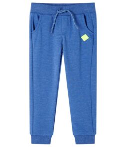 Kinderjoggingbroek 104 gemêleerd blauw