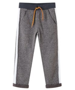 Kinderjoggingbroek 104 gemêleerd donkergrijs