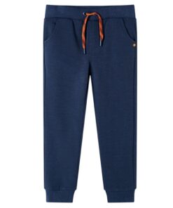 Kinderjoggingbroek 104 gemêleerd marineblauw