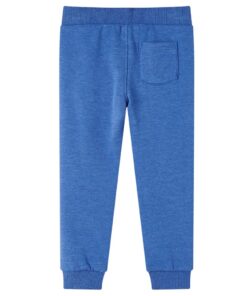 Kinderjoggingbroek 128 gemêleerd blauw