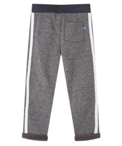 Kinderjoggingbroek 128 gemêleerd donkergrijs