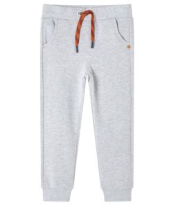 Kinderjoggingbroek 128 gemêleerd grijs