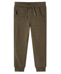 Kinderjoggingbroek 128 gemêleerd kakikleurig