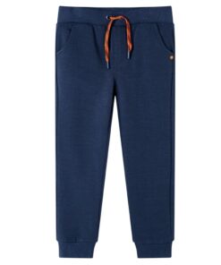Kinderjoggingbroek 128 gemêleerd marineblauw