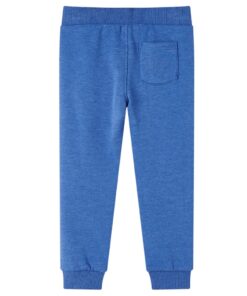 Kinderjoggingbroek 140 gemêleerd blauw