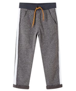 Kinderjoggingbroek 140 gemêleerd donkergrijs