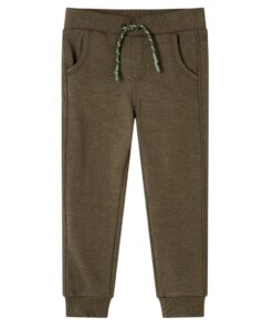 Kinderjoggingbroek 140 gemêleerd kakikleurig