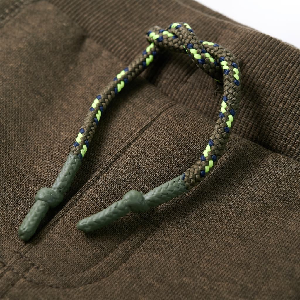 Kinderjoggingbroek 140 gemêleerd kakikleurig - Image 4