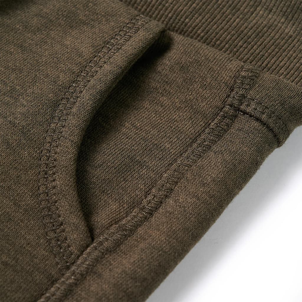 Kinderjoggingbroek 140 gemêleerd kakikleurig - Image 5