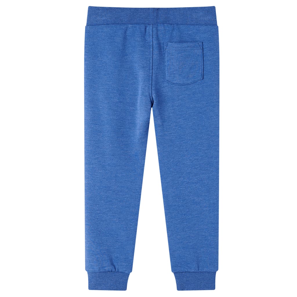 Kinderjoggingbroek 92 gemêleerd blauw