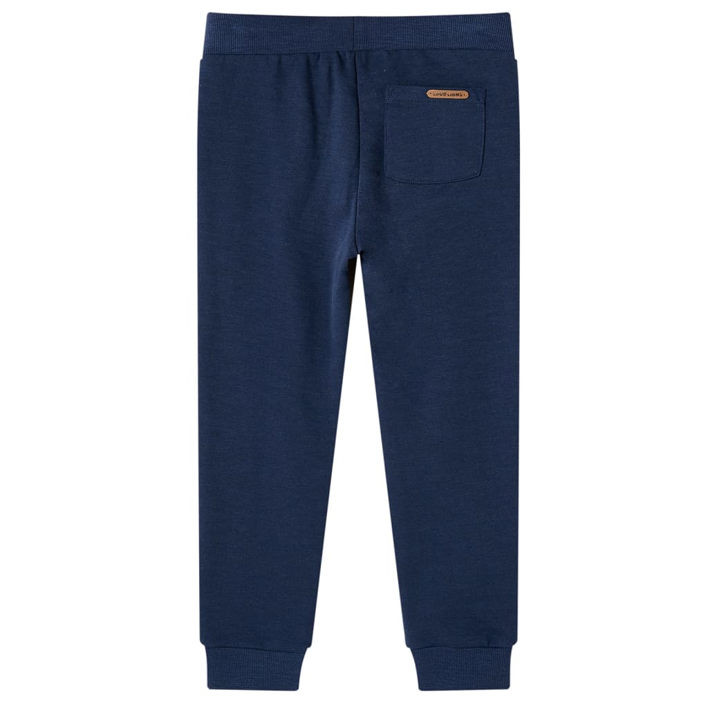Kinderjoggingbroek 92 gemêleerd marineblauw
